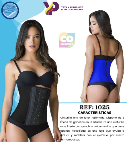 Cinturilla Alta Látex - En Negro | Ref: 1025