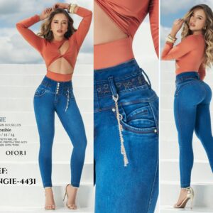 8521447 -ANGIE-4431 Jean sin bolsillos Push Up