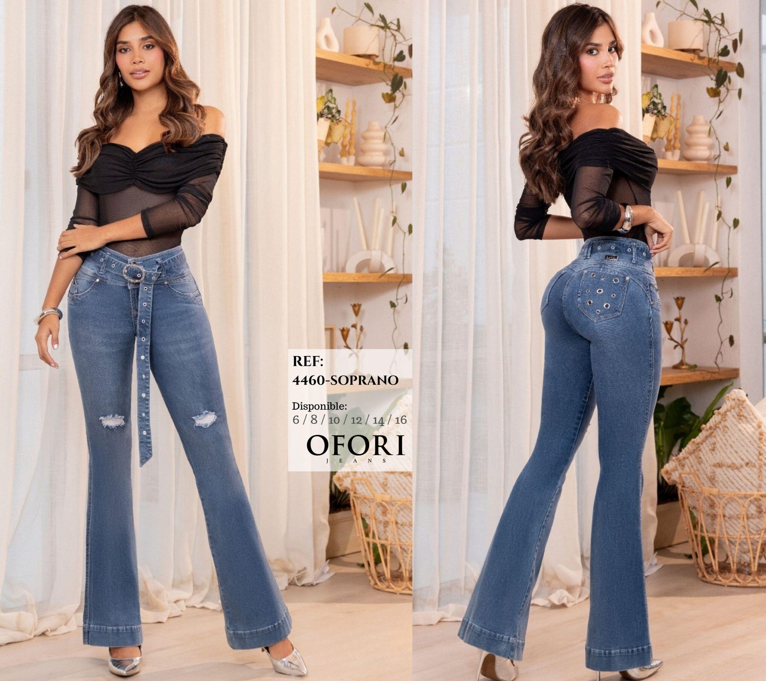 8521447 -4460-SOPRANO Jean con Bolsillos Push Up