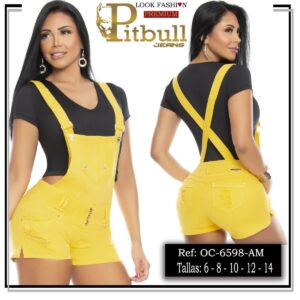 Overol Corto Push Up Pitbull Colores OC6598